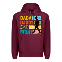 Burgundy dada daddy dad bruh Premium Hoodie - AdoDesignShop