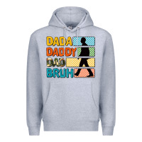 Heather Grey dada daddy dad bruh Premium Hoodie - AdoDesignShop