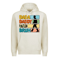 Oatmeal Heather dada daddy dad bruh Premium Hoodie - AdoDesignShop