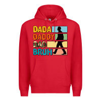 Red dada daddy dad bruh Premium Hoodie - AdoDesignShop