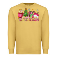 Antique Gold 'tis the season pink christmas Premium Sweatshirt - Zillion Design Studio