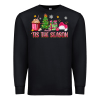 Black 'tis the season pink christmas Premium Sweatshirt - Zillion Design Studio