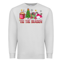 Dove Grey 'tis the season pink christmas Premium Sweatshirt - Zillion Design Studio