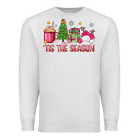 Oatmeal Heather 'tis the season pink christmas Premium Sweatshirt - Zillion Design Studio