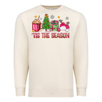 Sandshell 'tis the season pink christmas Premium Sweatshirt - Zillion Design Studio