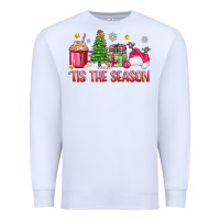 White 'tis the season pink christmas Premium Sweatshirt - Zillion Design Studio