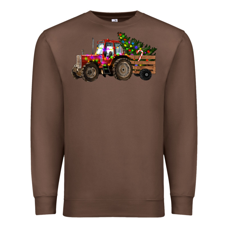 Christmas Farm Tractor Premium Sweatshirt by RanaPortraitStore | Teevron