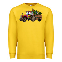 Lemon Christmas Farm Tractor Premium Sweatshirt - RanaPortraitStore