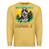 Antique Gold life is better with a husky Premium Sweatshirt - texasbilliewilder