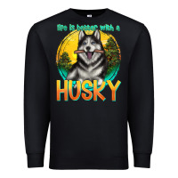 Black life is better with a husky Premium Sweatshirt - texasbilliewilder