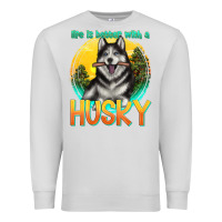 Dove Grey life is better with a husky Premium Sweatshirt - texasbilliewilder