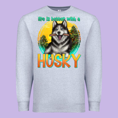 Premium Sweatshirt life is better with a husky