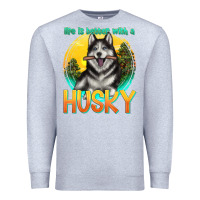 Heather Grey life is better with a husky Premium Sweatshirt - texasbilliewilder