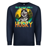 Navy life is better with a husky Premium Sweatshirt - texasbilliewilder