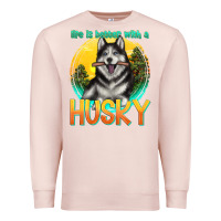Pale Pink life is better with a husky Premium Sweatshirt - texasbilliewilder