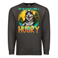 Smoke life is better with a husky Premium Sweatshirt - texasbilliewilder