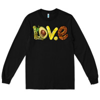Black love avocado Long Sleeve Tee - BarkalooDesign