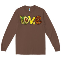 Chestnut love avocado Long Sleeve Tee - BarkalooDesign
