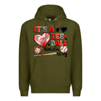 Army Green it's a tee ball kinda day Premium Hoodie - JahusDesignShop
