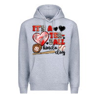 Heather Grey it's a tee ball kinda day Premium Hoodie - JahusDesignShop
