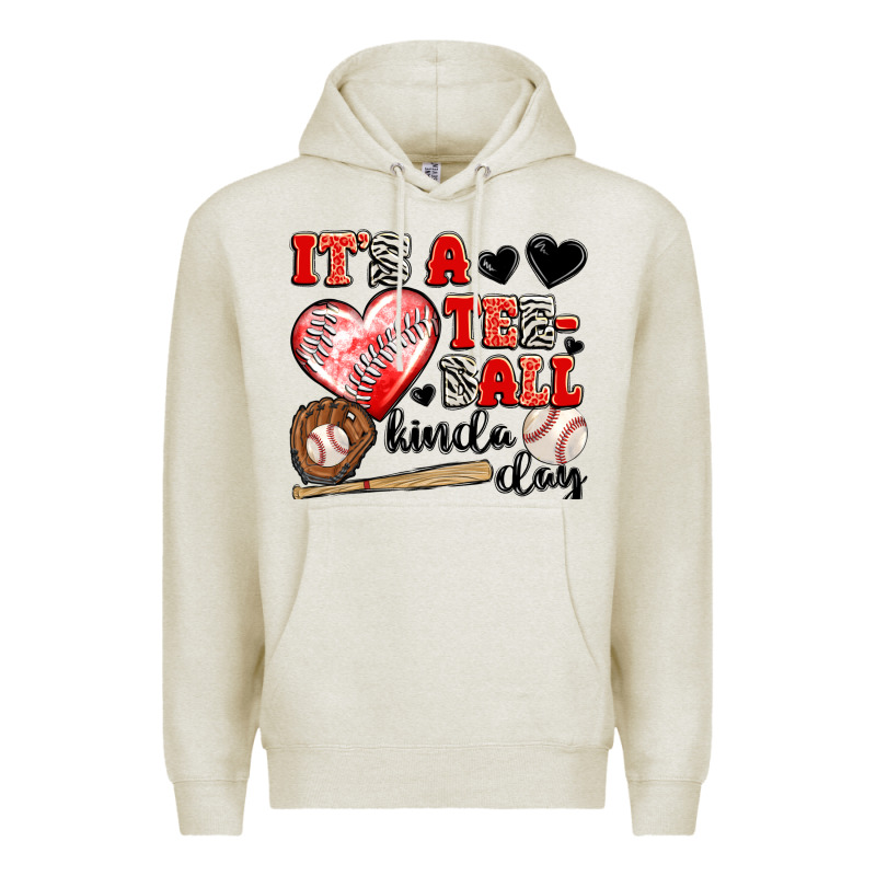 It's A Tee Ball Kinda Day Premium Hoodie by JahusDesignShop | Teevron