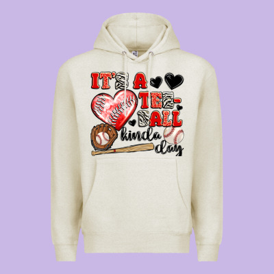 It's A Tee Ball Kinda Day Premium Hoodie Designed By Jahusdesignshop