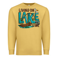 Living On Lake Time Premium Sweatshirt | Teevron