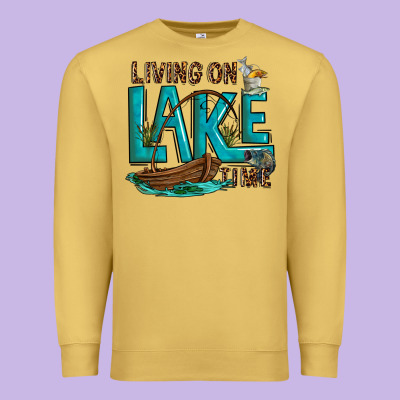 Premium Sweatshirt living on lake time