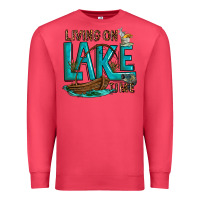 Cardinal living on lake time Premium Sweatshirt - texasbilliewilder
