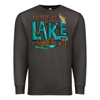 Smoke living on lake time Premium Sweatshirt - texasbilliewilder