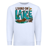 White living on lake time Premium Sweatshirt - texasbilliewilder