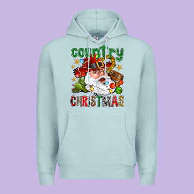 Country Christmas Premium Hoodie Designed By Bundleandbundleshop