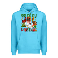 Ocean Blue Country Christmas Premium Hoodie - BundleAndBundleShop