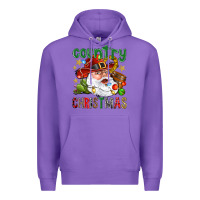 Purple Country Christmas Premium Hoodie - BundleAndBundleShop