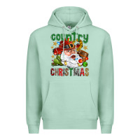 Seafoam Country Christmas Premium Hoodie - BundleAndBundleShop