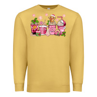 Antique Gold pink christmas coffee cups Premium Sweatshirt - Zillion Design Studio