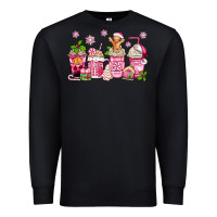Black pink christmas coffee cups Premium Sweatshirt - Zillion Design Studio