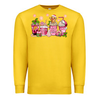 Lemon pink christmas coffee cups Premium Sweatshirt - Zillion Design Studio