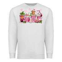 Oatmeal Heather pink christmas coffee cups Premium Sweatshirt - Zillion Design Studio