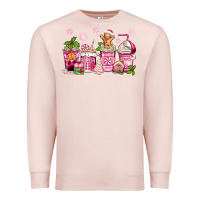 Pale Pink pink christmas coffee cups Premium Sweatshirt - Zillion Design Studio