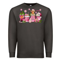 Smoke pink christmas coffee cups Premium Sweatshirt - Zillion Design Studio
