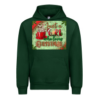 Forest Green just a girl who loves christmas mousepad Urban Hoodie - BundleAndBundleShop