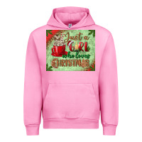 Fuchsia Pink just a girl who loves christmas mousepad Urban Hoodie - BundleAndBundleShop