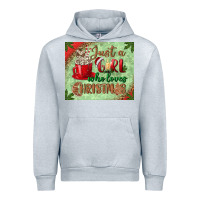 Heather Grey just a girl who loves christmas mousepad Urban Hoodie - BundleAndBundleShop