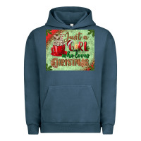 Pigment Midnight Navy just a girl who loves christmas mousepad Urban Hoodie - BundleAndBundleShop