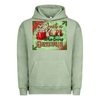 Pigment Oil Green just a girl who loves christmas mousepad Urban Hoodie - BundleAndBundleShop