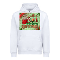 White just a girl who loves christmas mousepad Urban Hoodie - BundleAndBundleShop