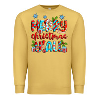 Antique Gold merry christmas y'all Premium Sweatshirt - Zillion Design Studio