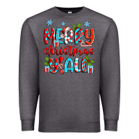 Charcoal Heather merry christmas y'all Premium Sweatshirt - Zillion Design Studio