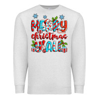 Oatmeal Heather merry christmas y'all Premium Sweatshirt - Zillion Design Studio
